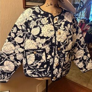 NWT Time & Tru navy floral jacket
